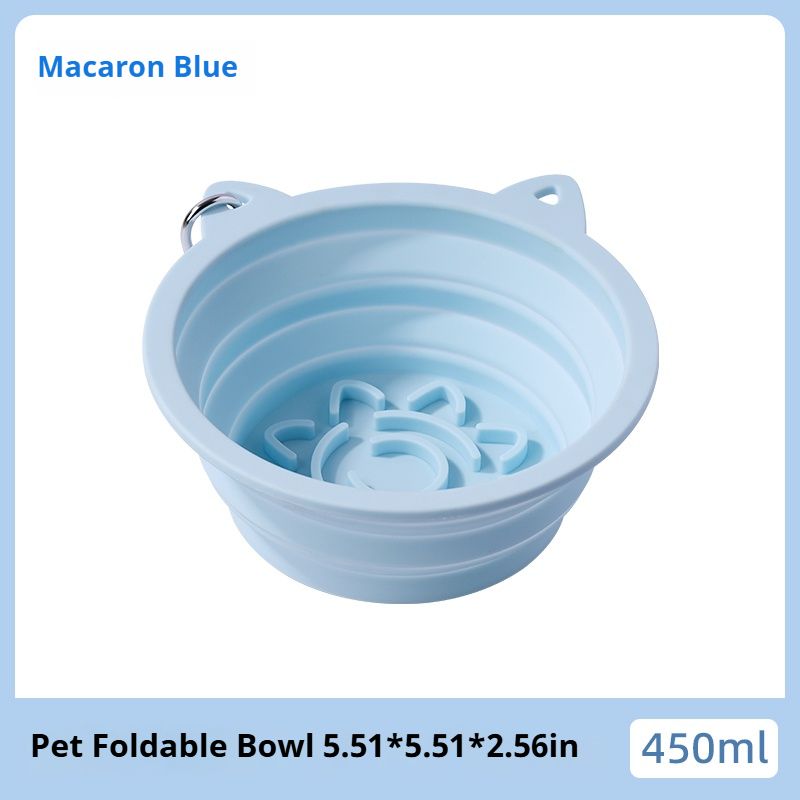 Blue 450 mL RoadBowl expanded on a white background