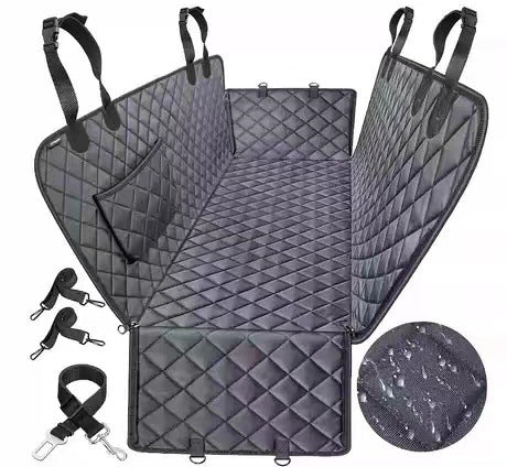 NNEDSZ Dog Car Seat Cover with Mesh Window, Waterproof Pet Seat Cover for Back Seat, Non-Slip Durable Scratchproof Dog Hammock for Cars, Trucks and SUVs