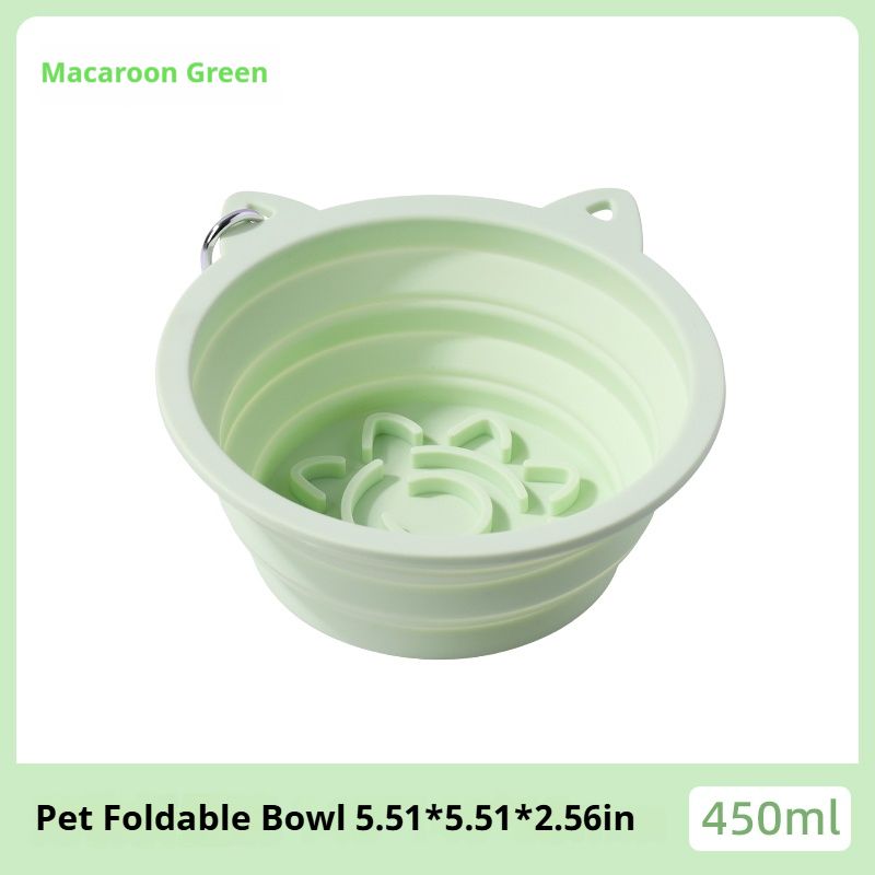 Green 450 mL RoadBowl expanded on a white background
