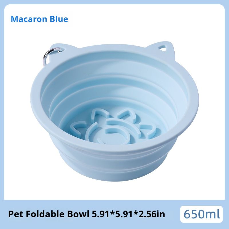 Blue 650 mL RoadBowl expanded on a white background