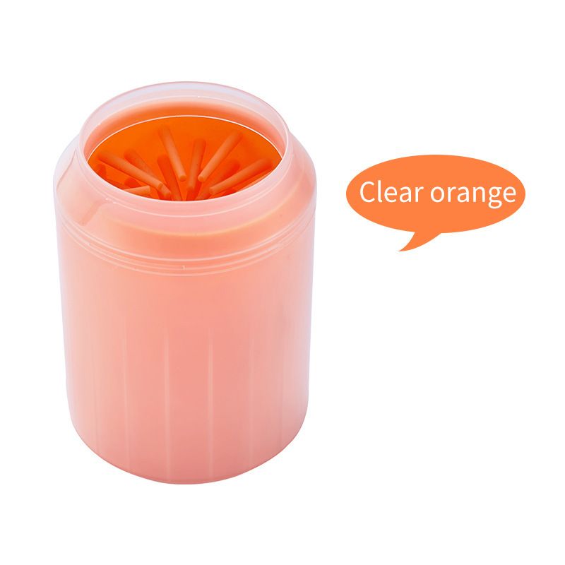 Orange MudErase portable paw cleaner on a clean background