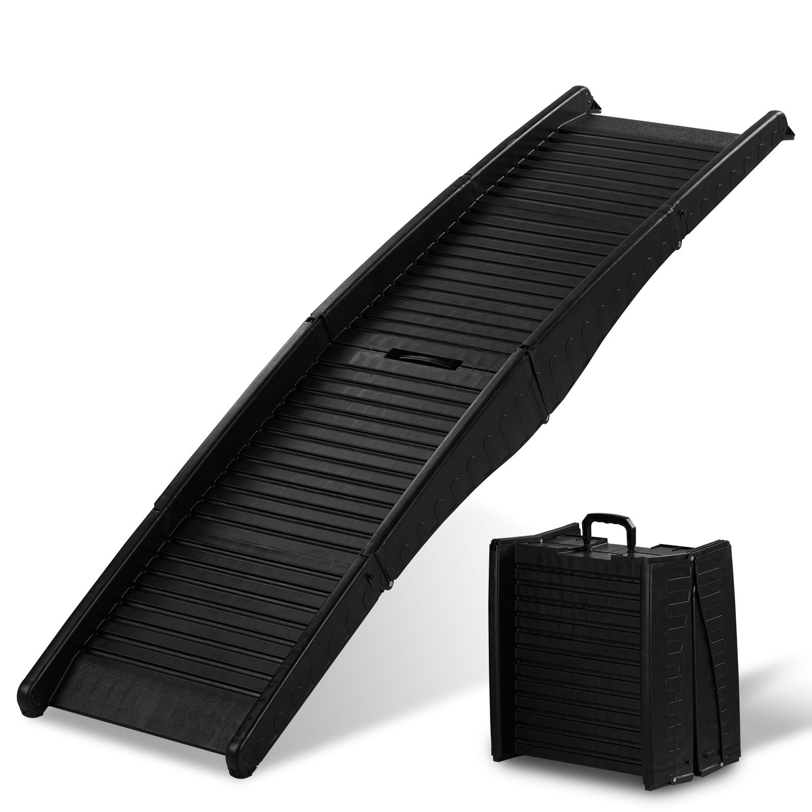 Open and folded TrailRamp shown together on a white background