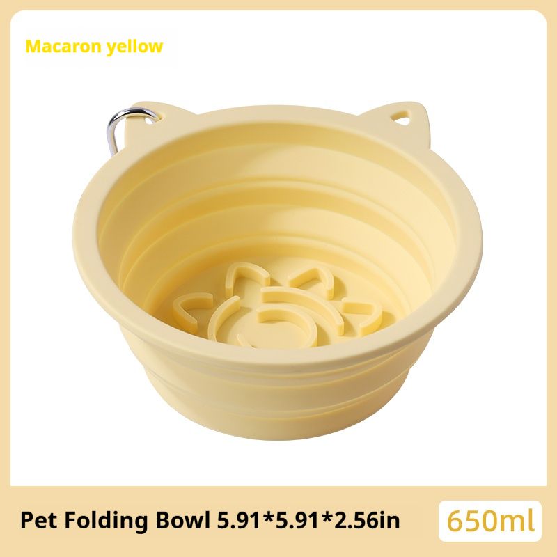 Yellow 650 mL RoadBowl expanded on a white background