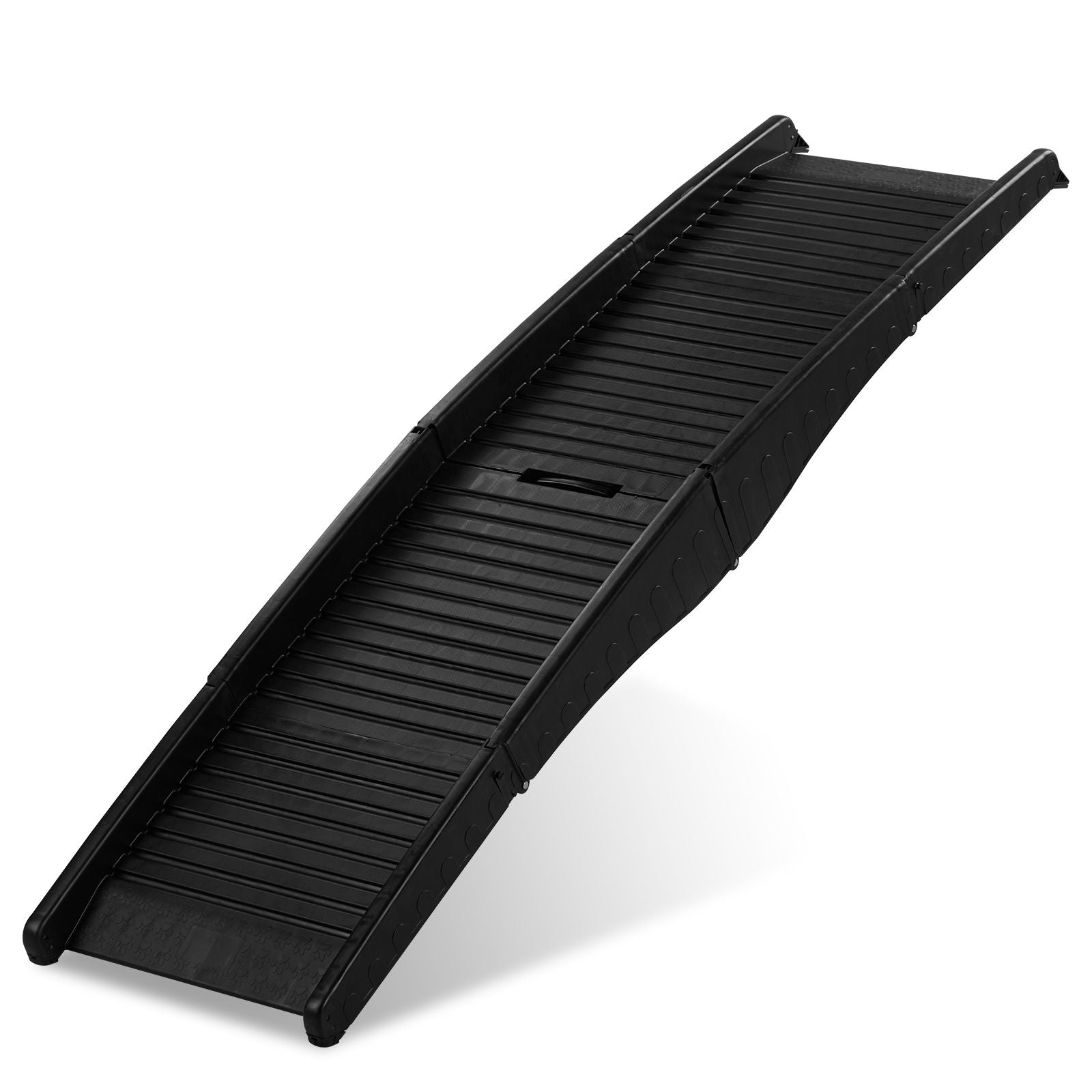 TrailRamp folding dog ramp fully opened on a white background