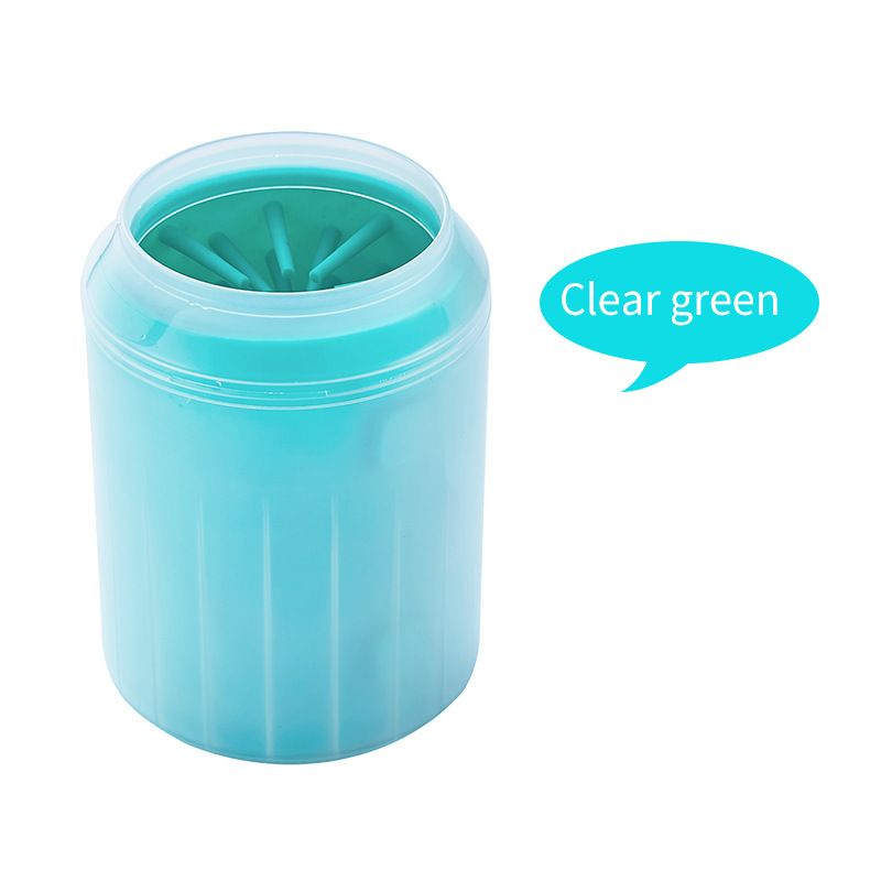 Green MudErase portable paw cleaner on a clean background