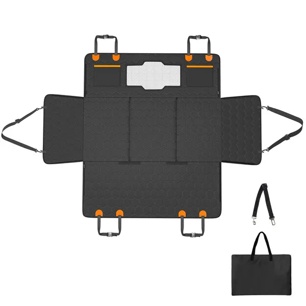 RoadDeck back-seat extender with included panels, straps, and storage bag